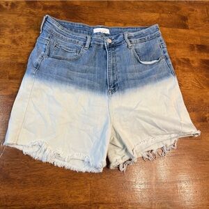 Risen jeans high waisted acid washed denim shorts size 2XL